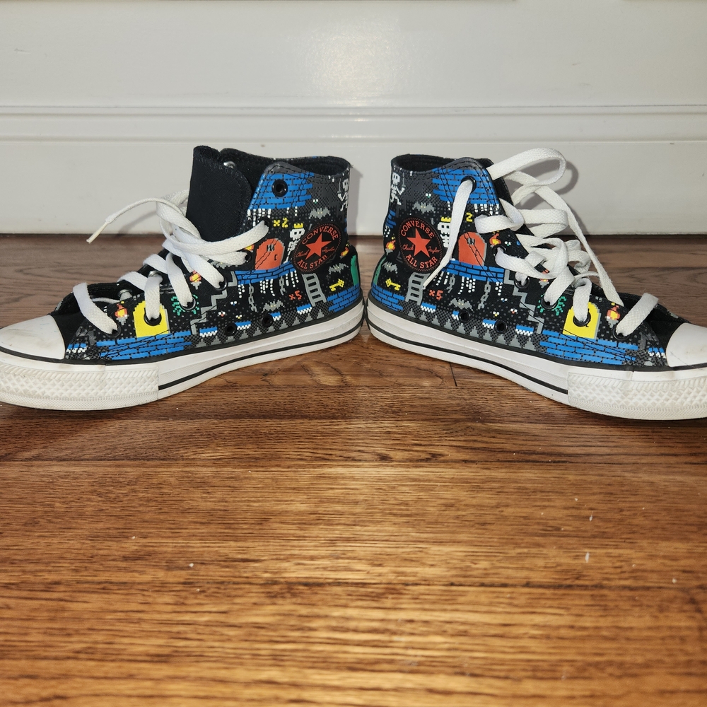 Kids High-Top Sneakers with Colorful Design